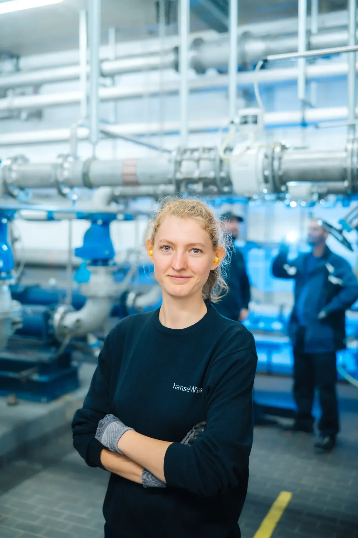 hanseWasser Bremen: Mitarbeiter in der Abwasserreinigung